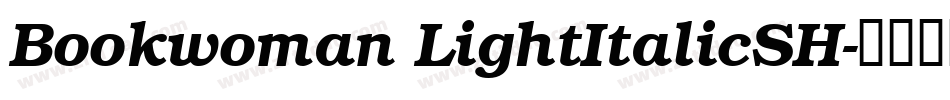 Bookwoman LightItalicSH字体转换